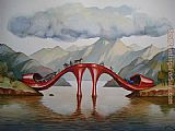 Vladimir Kush Fashionable Bridge painting